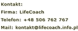 Kontakt Life coach Szczecin